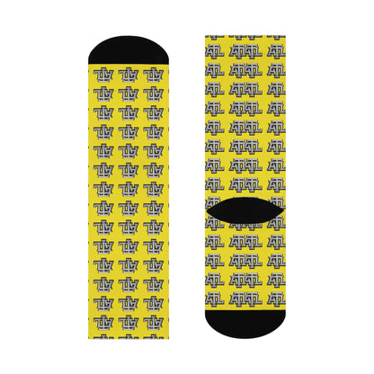 Lemon Drop ATL Monogram - Crew Socks