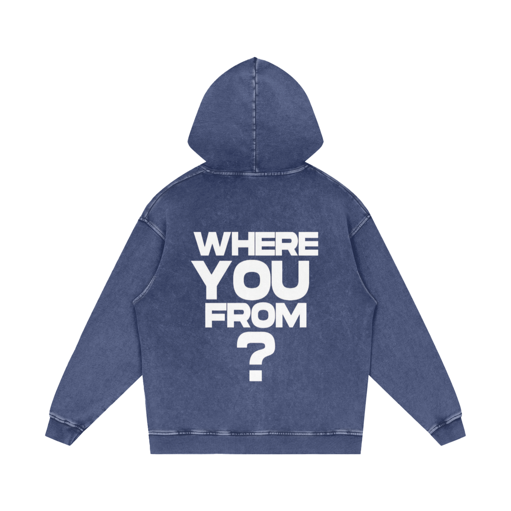 Ain't Taking Losses "City Seal" Heavyweight Snow Wash Hoodie
