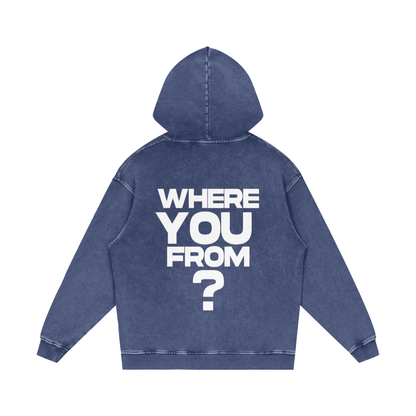 Ain't Taking Losses "City Seal" Heavyweight Snow Wash Hoodie