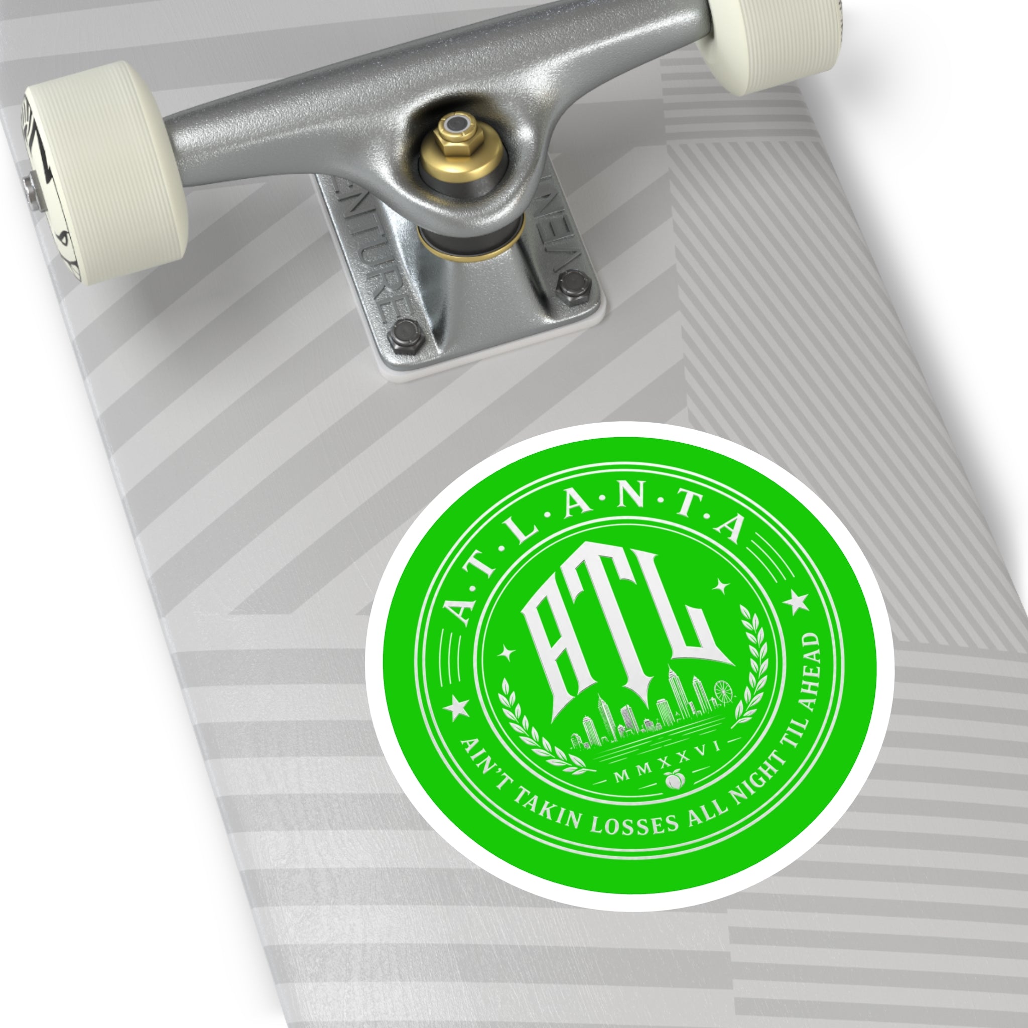 ATL Voltage Sticker  — Lime Wire Green Atlanta City Skyline