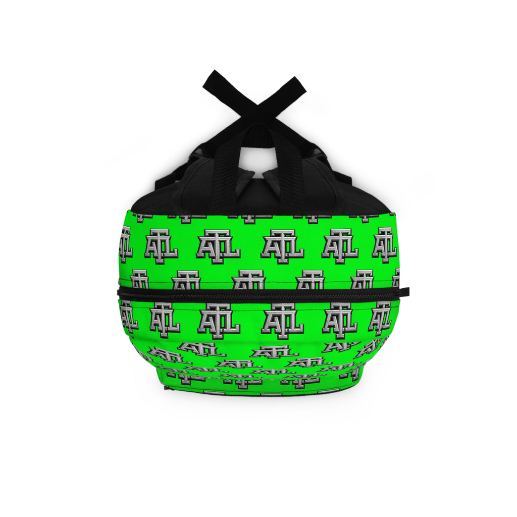 Atl Monogram Logo Print Backpack — Green  ATL Monogram