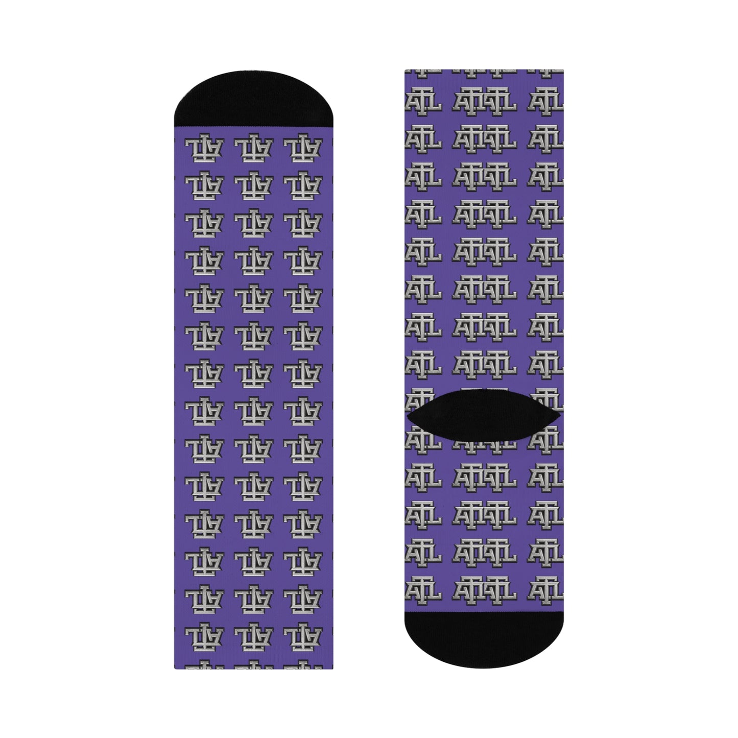 Purple Reign ATL Monogram - Crew Socks