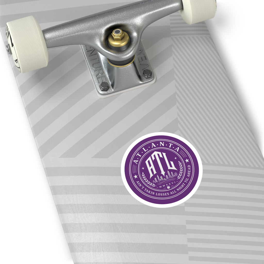 Ain’t Taking Losses ATL Logo Sticker — Purple Haze Edition