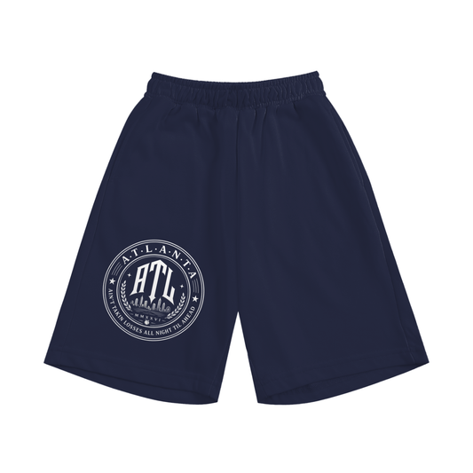 Property of Atlanta Kids City Seal Shorts – Black / Navy Blue