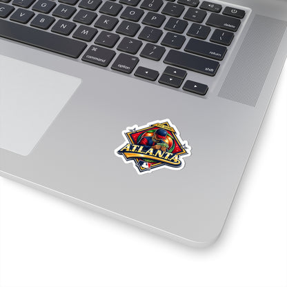 Atlanta Baseball Sticker — Bold Retro Player Design (Kiss-Cut)