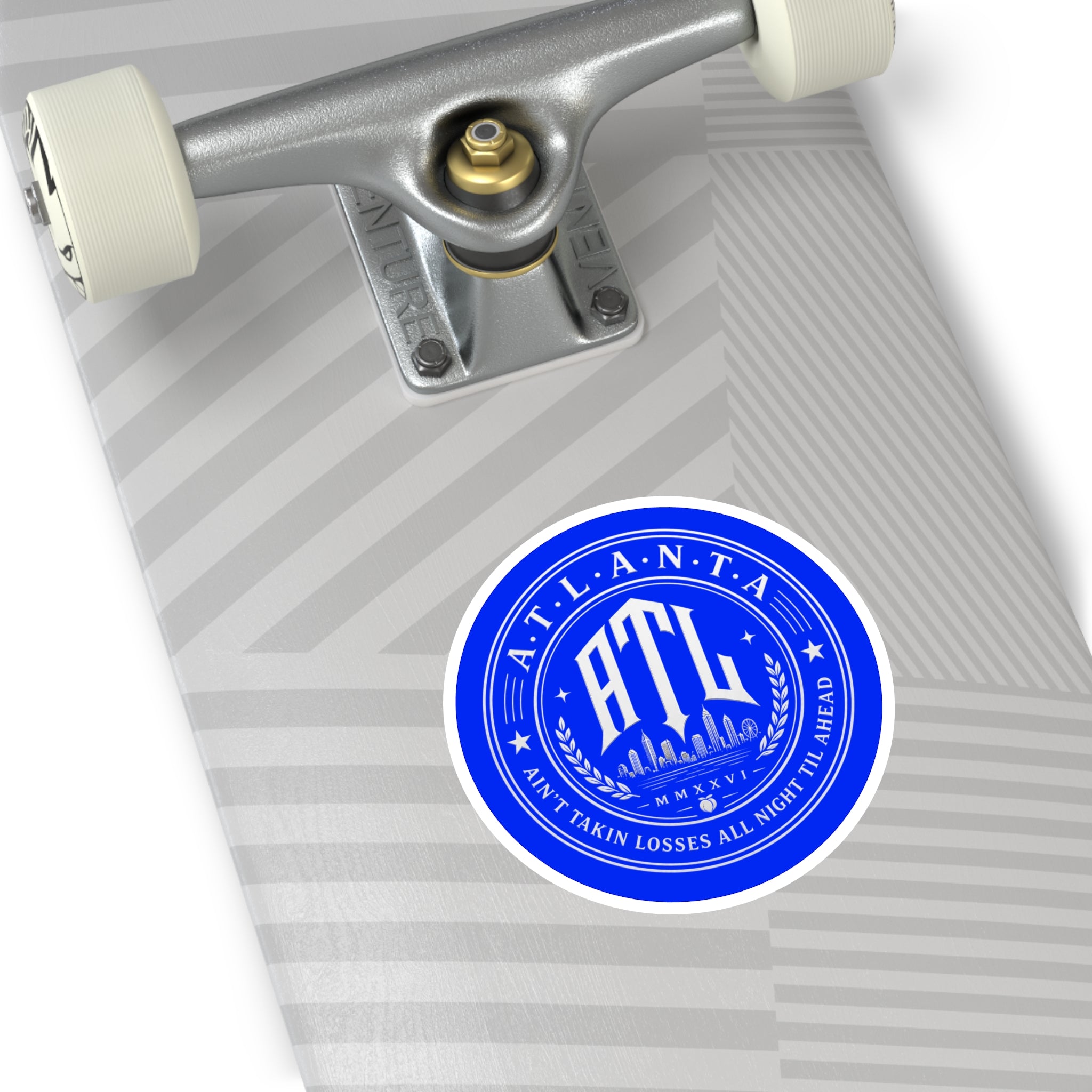 Ain’t Taking Losses ATL Logo Sticker — Varsity Bleu Edition
