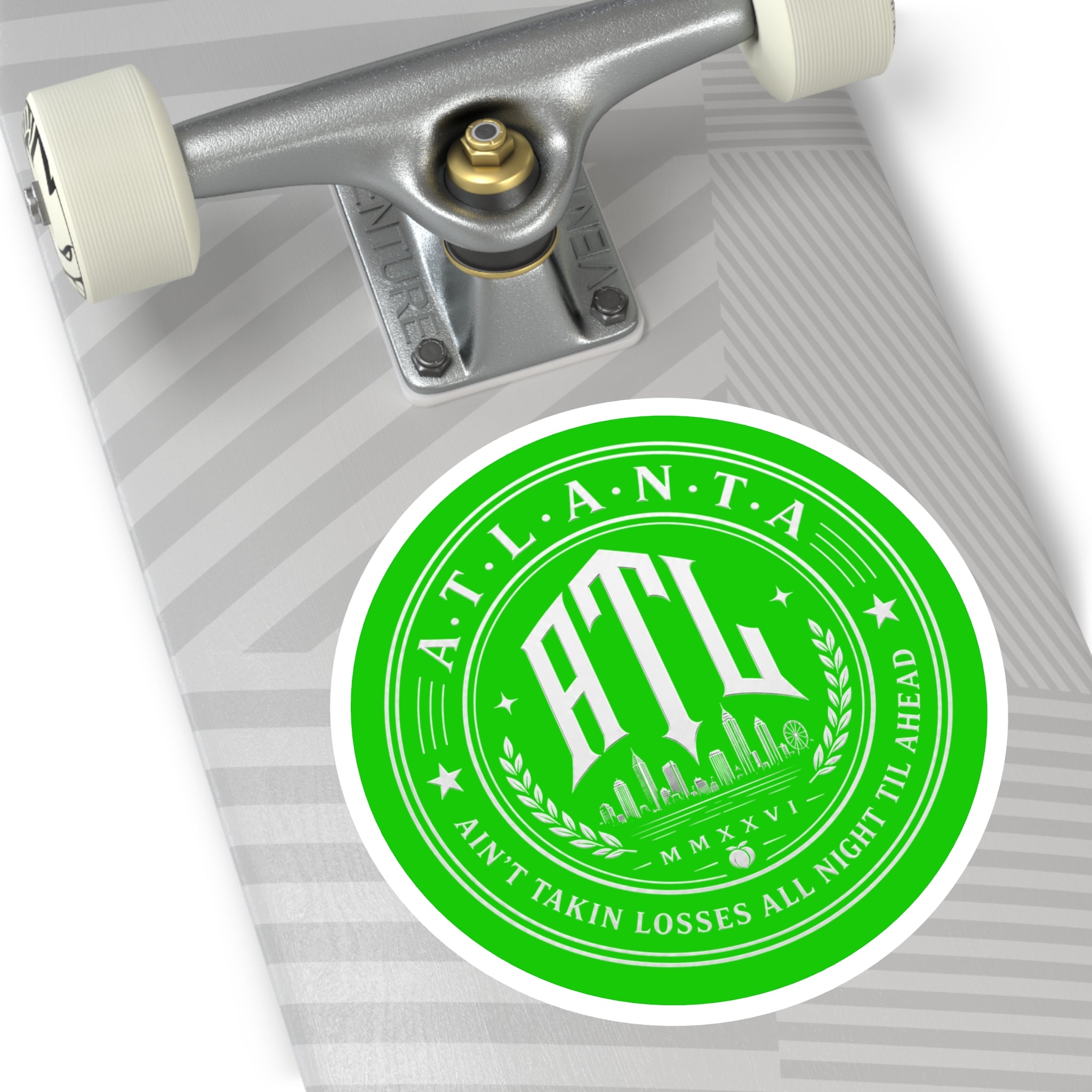 ATL Voltage Sticker  — Lime Wire Green Atlanta City Skyline