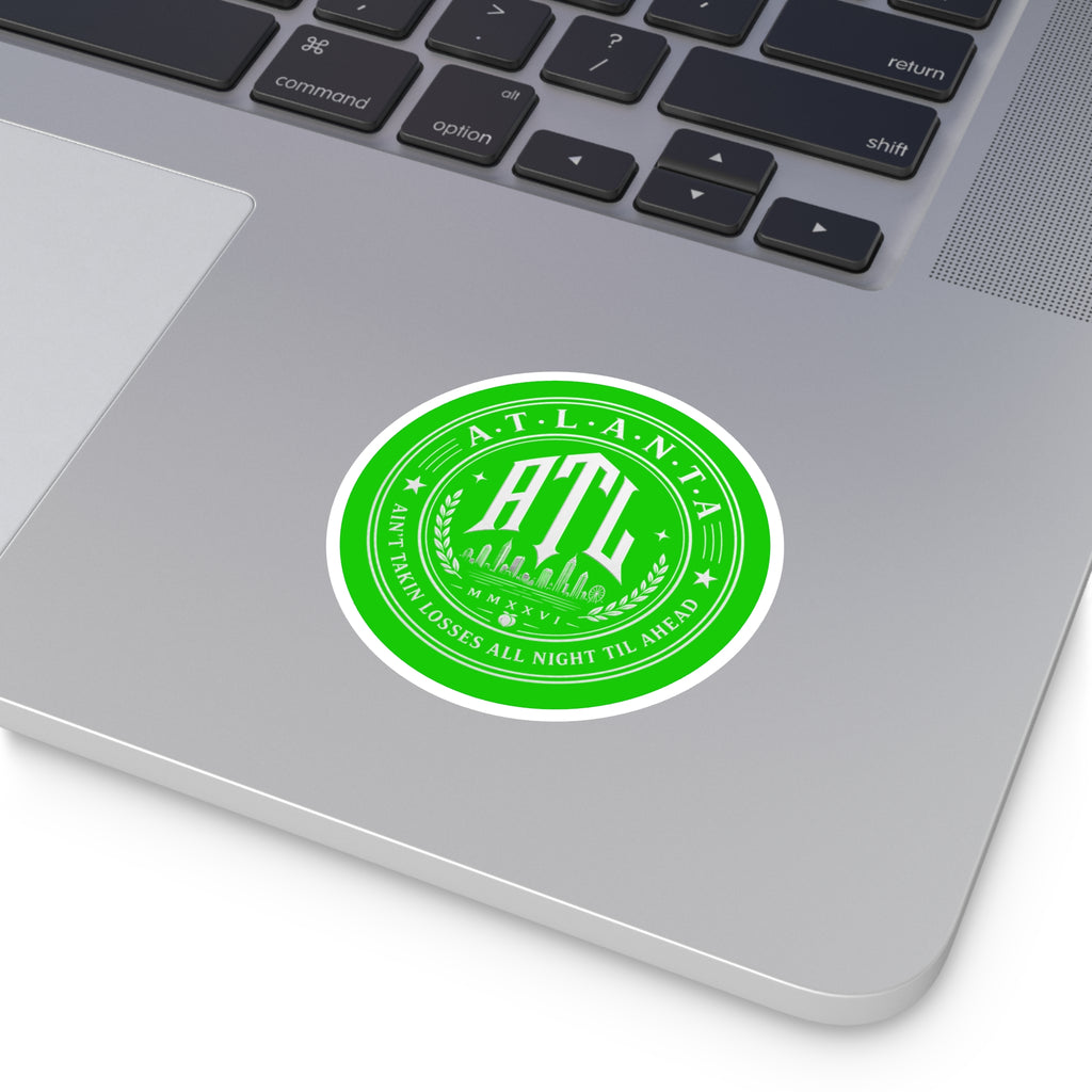ATL Voltage Sticker  — Lime Wire Green Atlanta City Skyline