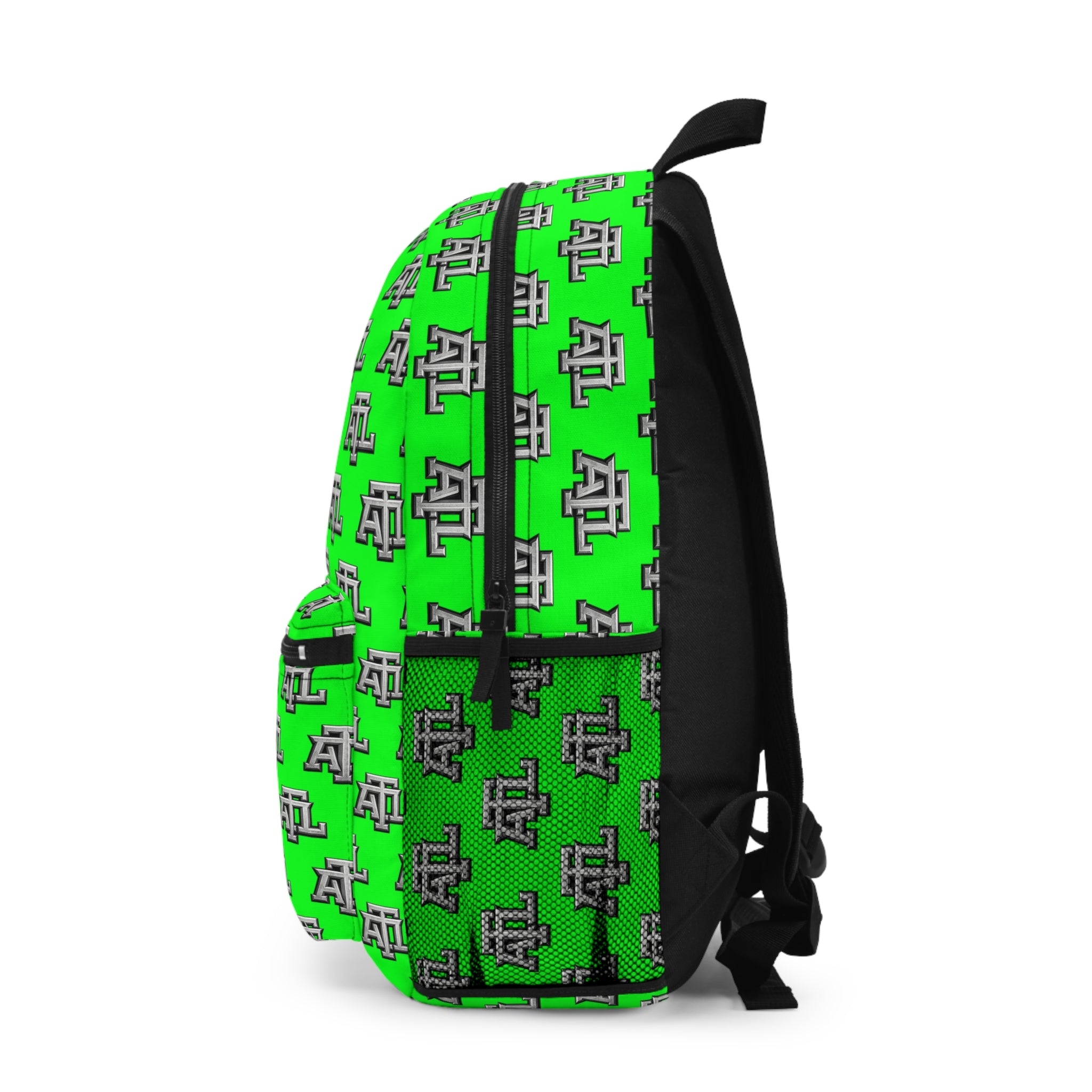 Atl Monogram Logo Print Backpack — Green  ATL Monogram