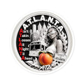 Georgia Peach Orange - ATL Round Vinyl Sticker — Orange Atlanta City Sky