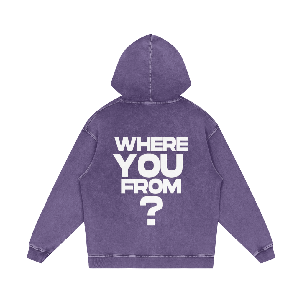 Ain't Taking Losses "City Seal" Heavyweight Snow Wash Hoodie