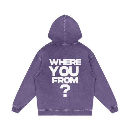 Ain't Taking Losses "City Seal" Heavyweight Snow Wash Hoodie