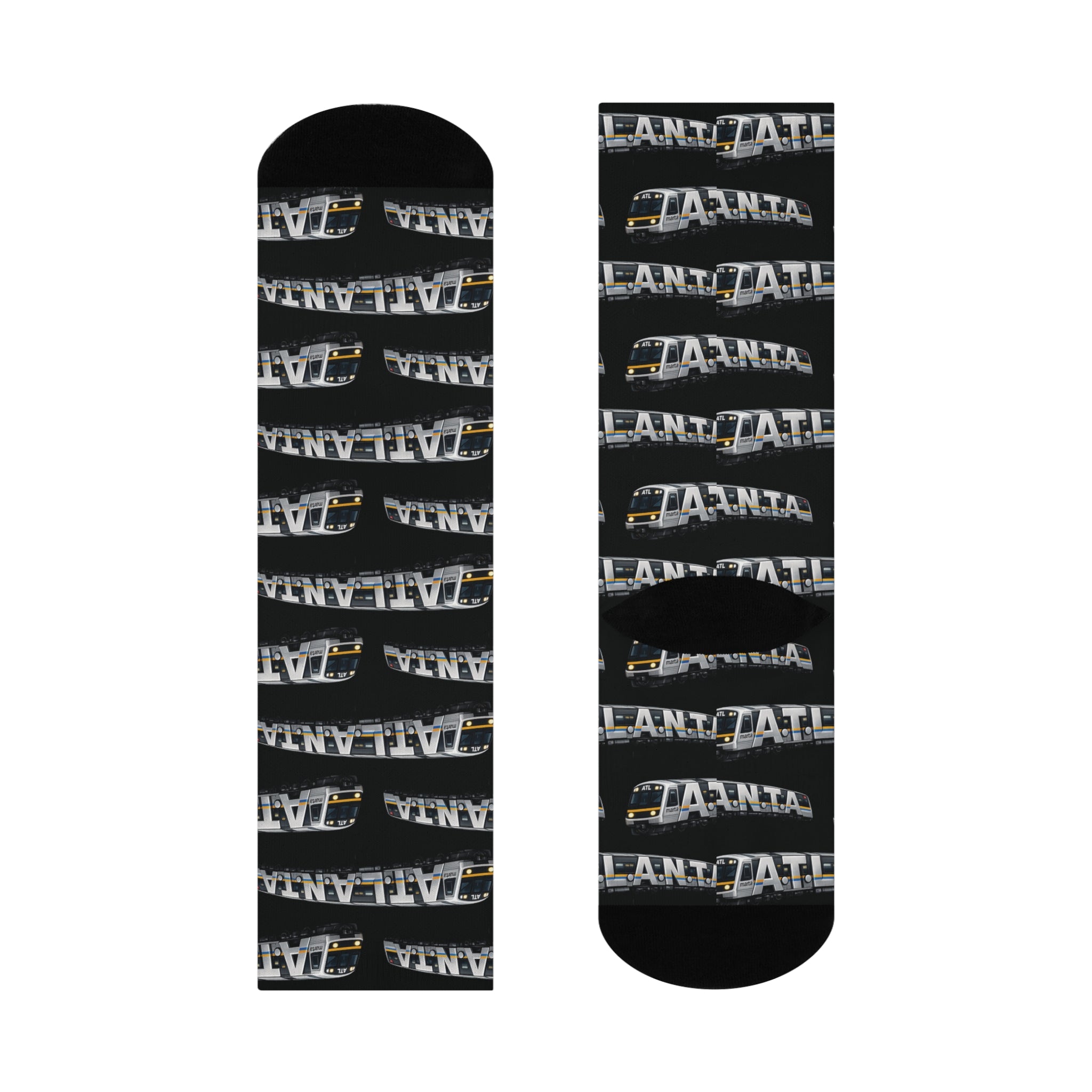 Marta Crew Socks — Marta - Monogram Pattern