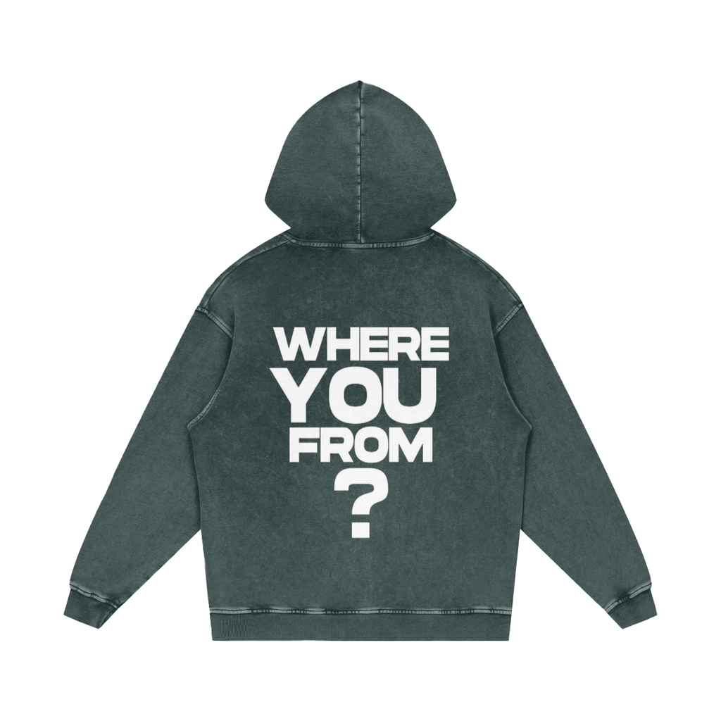 Ain't Taking Losses "City Seal" Heavyweight Snow Wash Hoodie