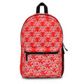 Atlanta Logo Print Backpack — Red 'Property of Atlanta' All-Over Print