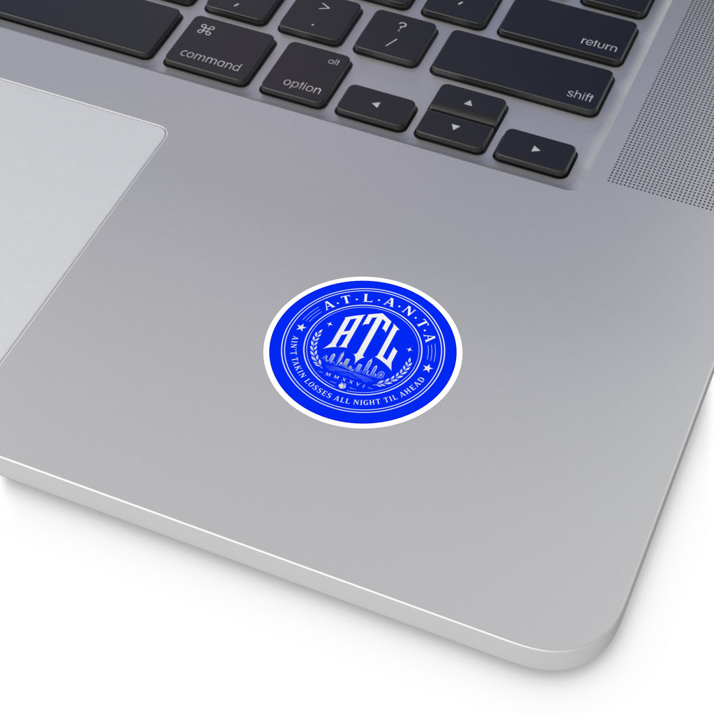 Ain’t Taking Losses ATL Logo Sticker — Varsity Bleu Edition