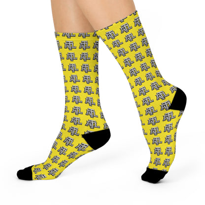 Lemon Drop ATL Monogram - Crew Socks