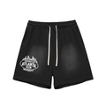 Sun Fade Raw Edge Cotton Shorts