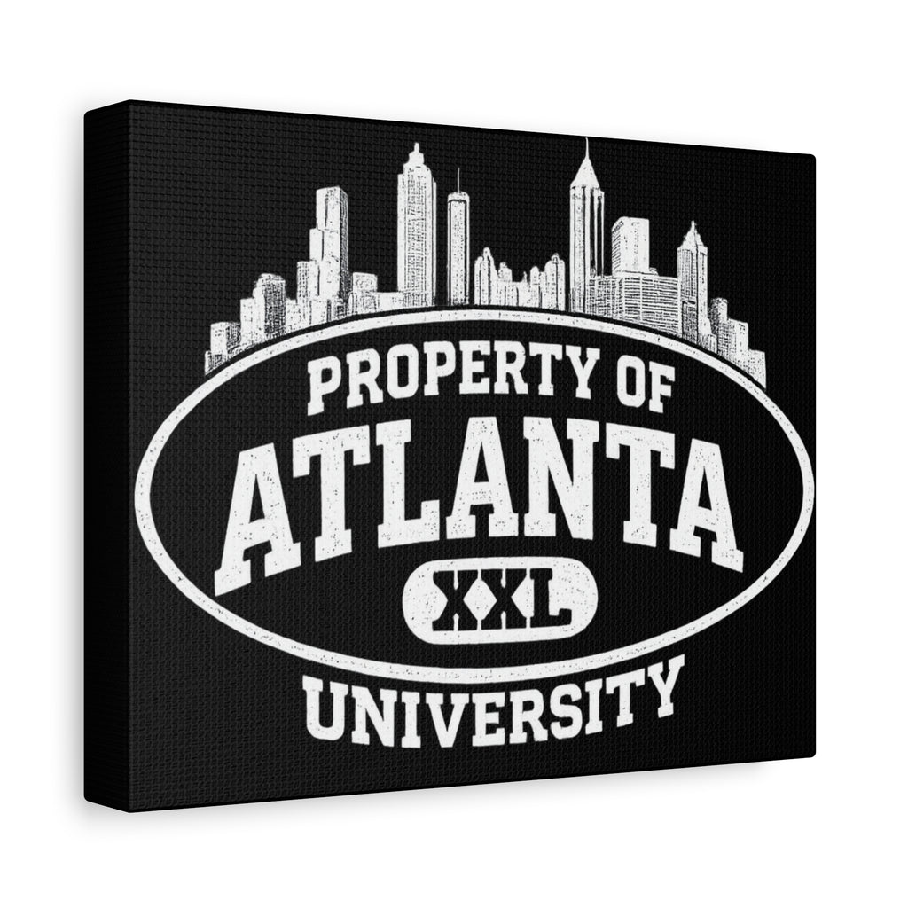 Property of Atlanta University - Black Matte Canvas, Stretched, 1.25"