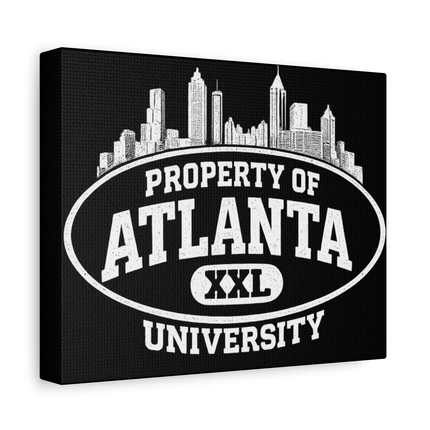 Property of Atlanta University - Black Matte Canvas, Stretched, 1.25"