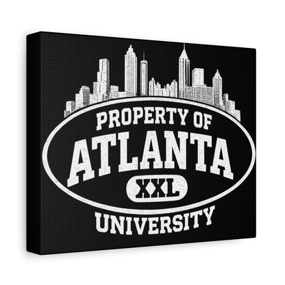 Property of Atlanta University - Black Matte Canvas, Stretched, 1.25"