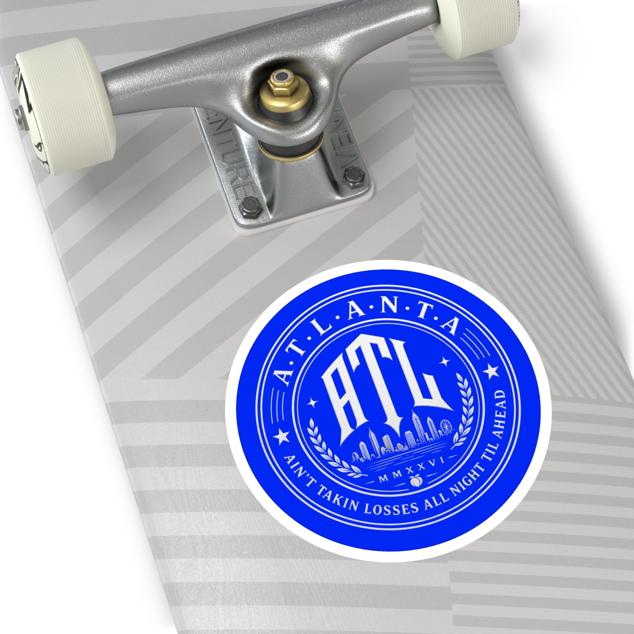 Ain’t Taking Losses ATL Logo Sticker — Varsity Bleu Edition