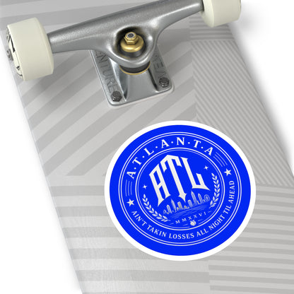 Ain’t Taking Losses ATL Logo Sticker — Varsity Bleu Edition