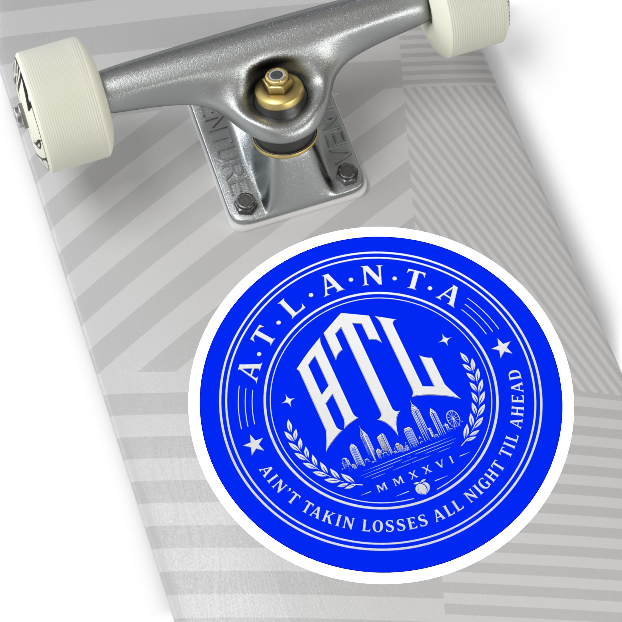 Ain’t Taking Losses ATL Logo Sticker — Varsity Bleu Edition