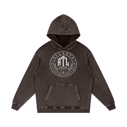 Ain't Taking Losses "City Seal" Heavyweight Snow Wash Hoodie