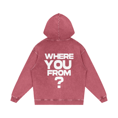 Ain't Taking Losses "City Seal" Heavyweight Snow Wash Hoodie