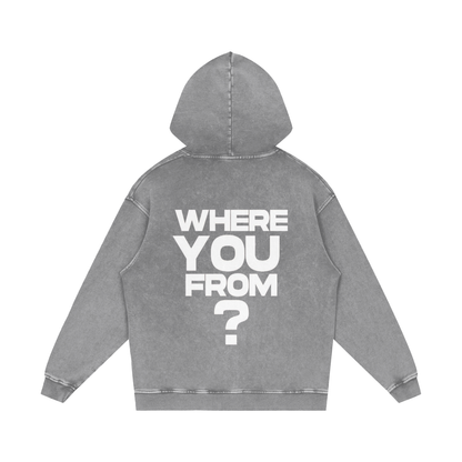 Ain't Taking Losses "City Seal" Heavyweight Snow Wash Hoodie