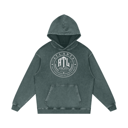 Ain't Taking Losses "City Seal" Heavyweight Snow Wash Hoodie