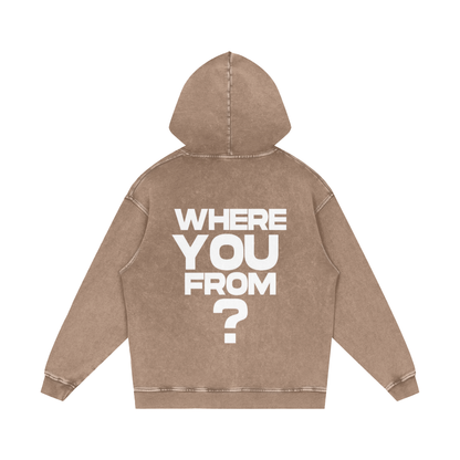 Ain't Taking Losses "City Seal" Heavyweight Snow Wash Hoodie