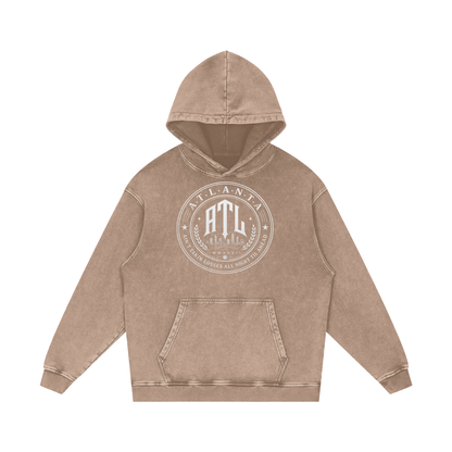 Ain't Taking Losses "City Seal" Heavyweight Snow Wash Hoodie