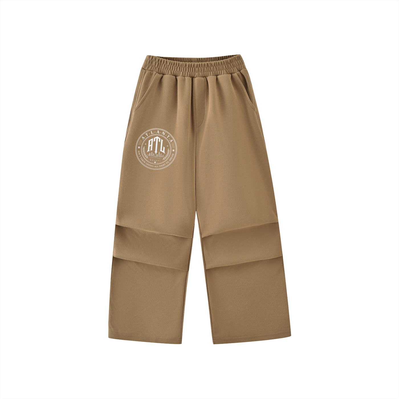 Property of Atlanta Kids City Seal Straight-Leg Sweatpants – Black / Khaki